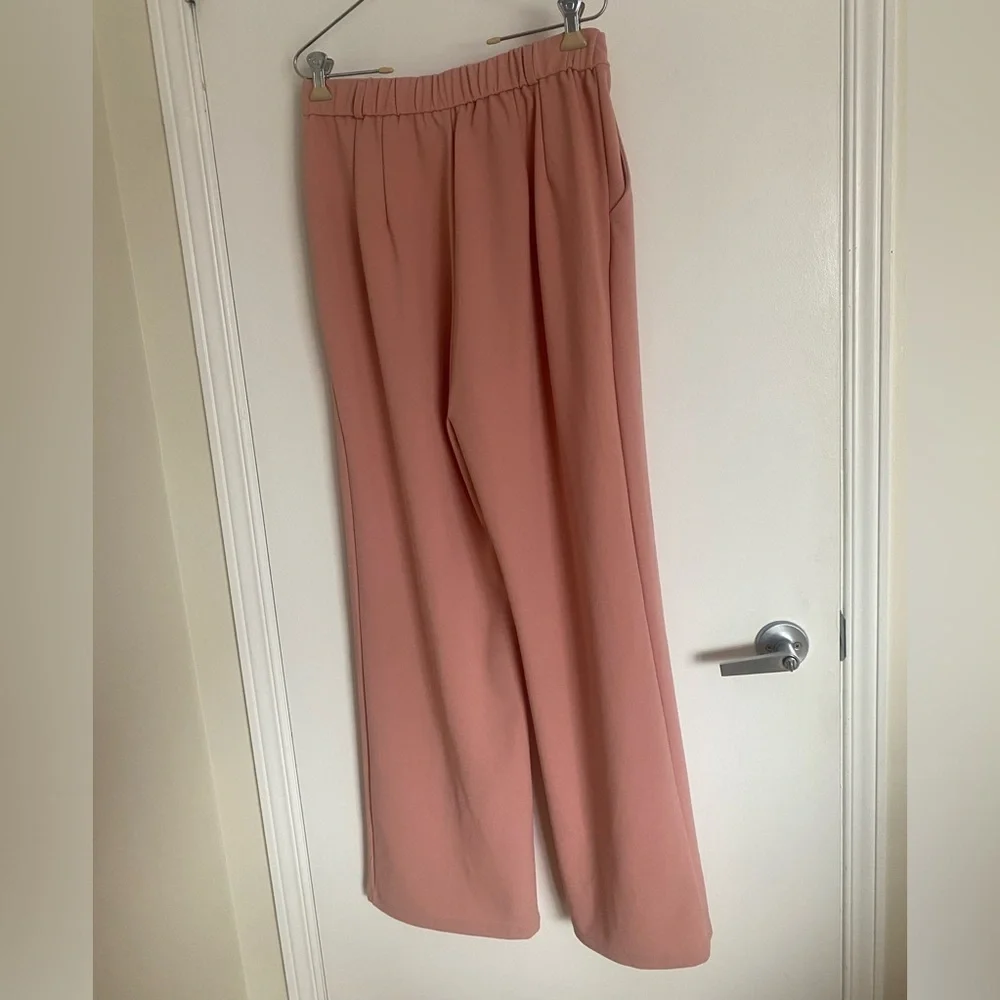URBAN HERITAGE Elastic Waist pink wide leg polyester pants Size 11/12 - Picture 4 of 12